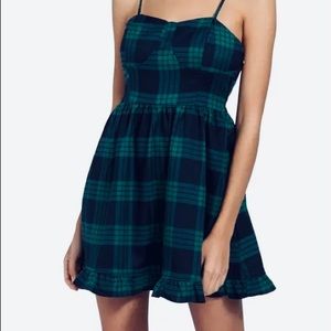 Misguided Tartan Plaid Sweetheart mini dress